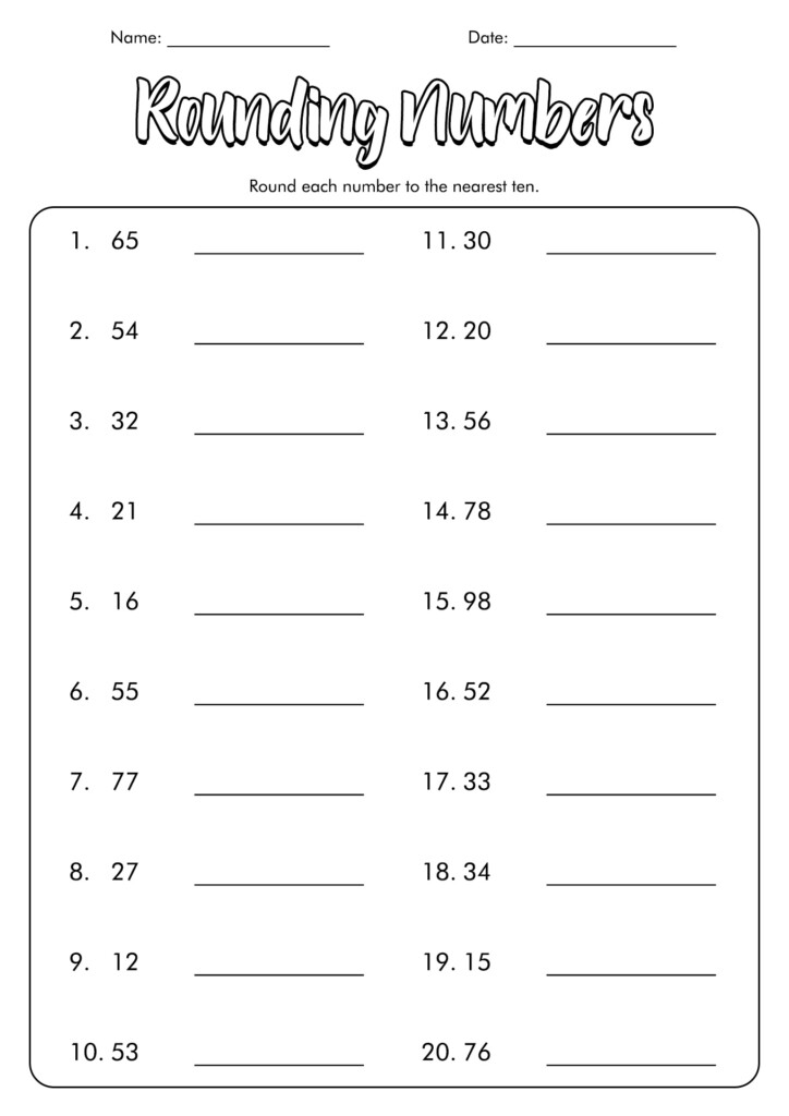 11 Rounding Decimals Number Line Worksheet Worksheeto