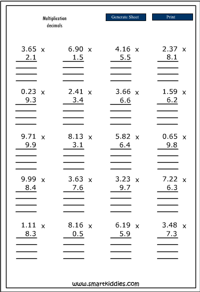 14 Long Multiplication Worksheets With Decimals Worksheeto