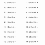 49 Multiplying Negative Numbers Worksheet Chessmuseum Template Library