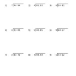 5 Dividing Decimals Worksheet Division Of Decimal Numbers Worksheets