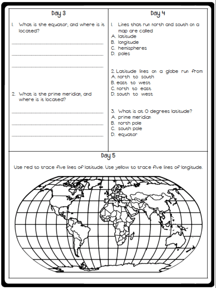 5Th Grade Social Studies Worksheets For Print Math Db excel