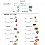 A And An Worksheets 99Worksheets