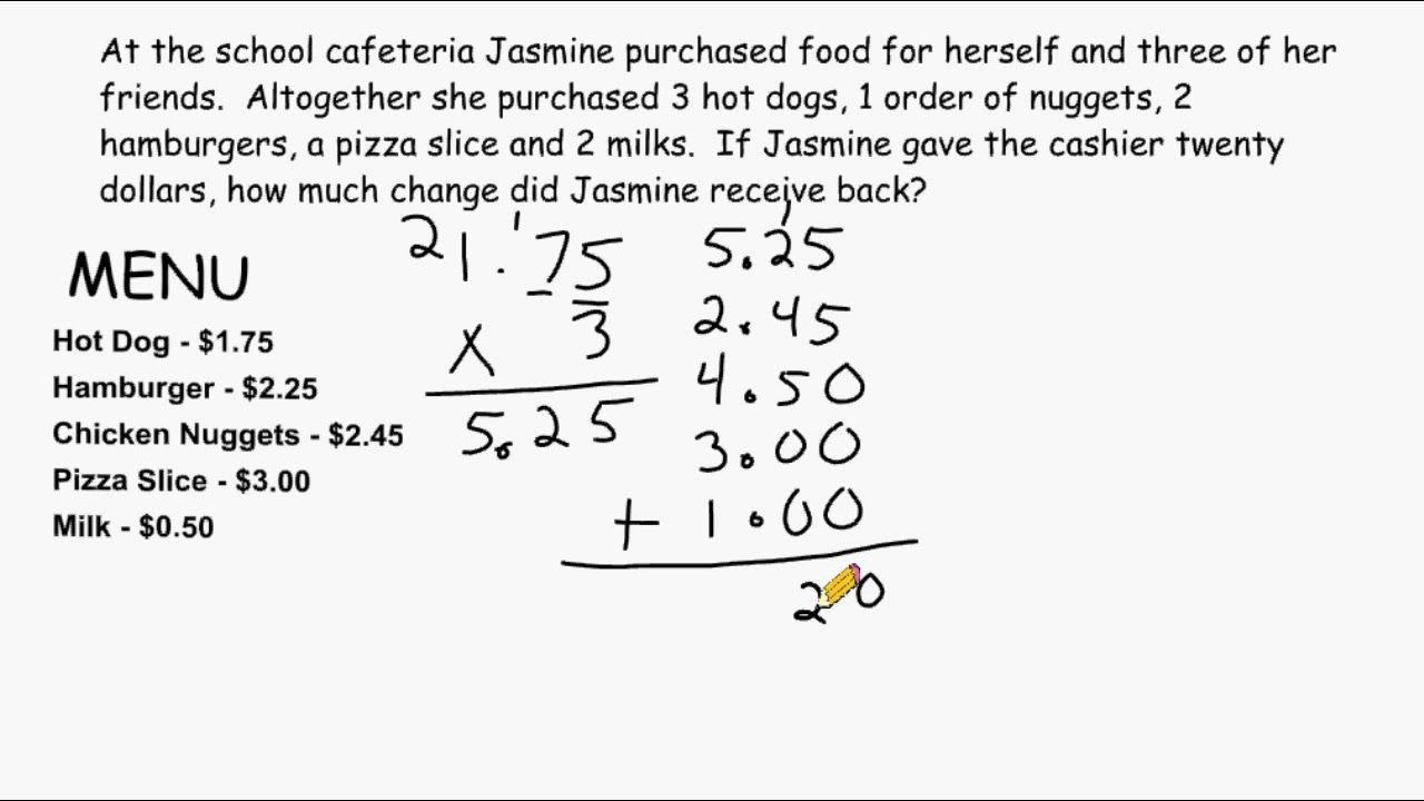 Add Subtract And Multiply Decimals To Solve Word Problem YouTube