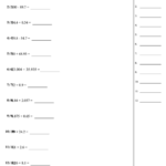 Add Subtract Multiply Divide Decimals Worksheet Printable Pdf Download