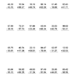 Adding And Subtracting Decimals Worksheets Pdf 4th Grade Thekidsworksheet