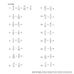 Adding And Subtracting Fractions Worksheets 7th Grade Worksheets Master