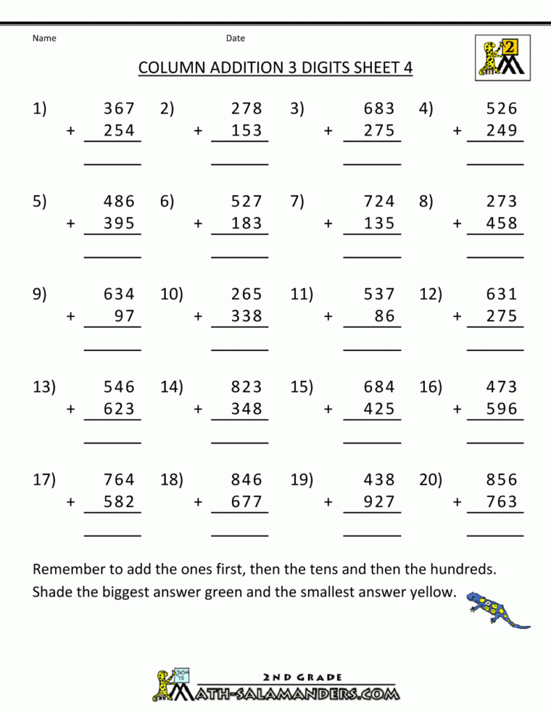 Adding And Subtracting Multiples Of 10 Worksheets