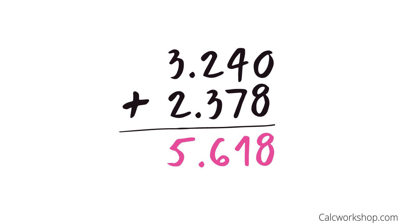 Adding Decimals Easily Done W 5 Worked Examples 