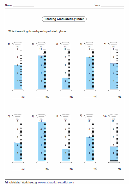 Capacity Worksheets