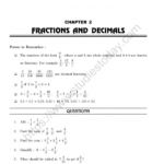 CBSE Class 7 Mental Maths Fractions And Decimals Worksheet