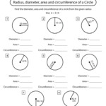 Circumference And Area Of A Circle Worksheet Math Monks