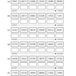 Comparing And Arranging Numbers 3rd Grade Math Worksheets Basic Math