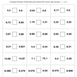 Comparing And Ordering Decimals Worksheets Math Monks