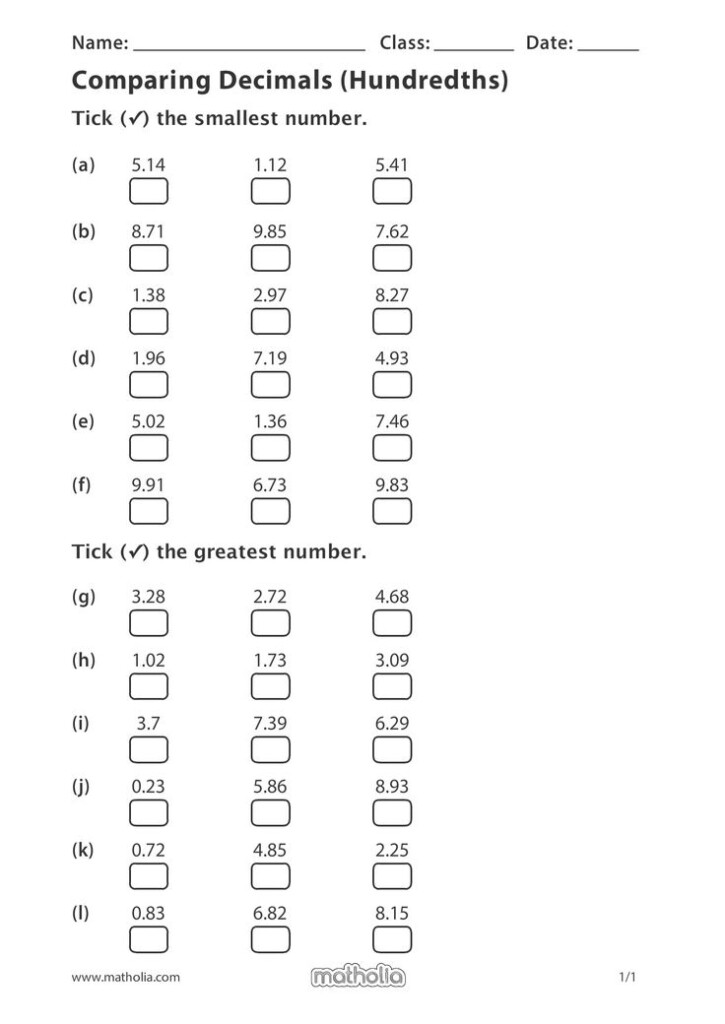 Comparing Decimals Hundredths Decimals Play To Learn Decimals 