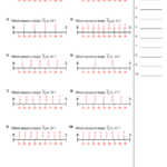 Comparing Fractions To Decimals With Number Line Worksheet Template