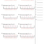 Comparing Fractions To Decimals With Number Line Worksheet Template