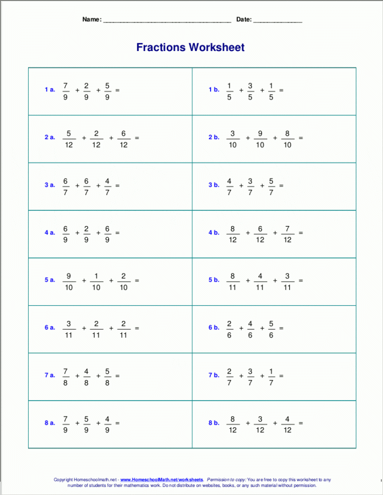 Comparing Fractions Worksheet 4Th Grade Db excel