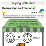 Comparing Like Fractions Worksheets 3rd Grade Math Worksheets