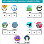 Comparing Multi digit Numbers 4th Grade Math Worksheets For Kids
