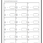 Convert Between Fraction Decimal And Percent Worksheets