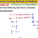 Convert Recurring Decimals To Fractions 1 YouTube