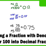 Converting A Fraction With Denominator 10 Or 100 Into Decimal Fraction