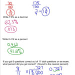 Converting Between Fractions Decimals And Percents 7th Grade Pre