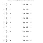 Converting Between Fractions Decimals Worksheets Teacher Generated