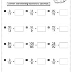 Converting Fractions To From Decimals Worksheets Math Monks