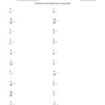 Converting Fractions To Terminating And Repeating Decimals A