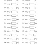 Converting Grams To Kilograms Mathematics Worksheets Measurement