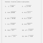 Decimal Division Worksheets 6th Grade Division Worksheets Decimal