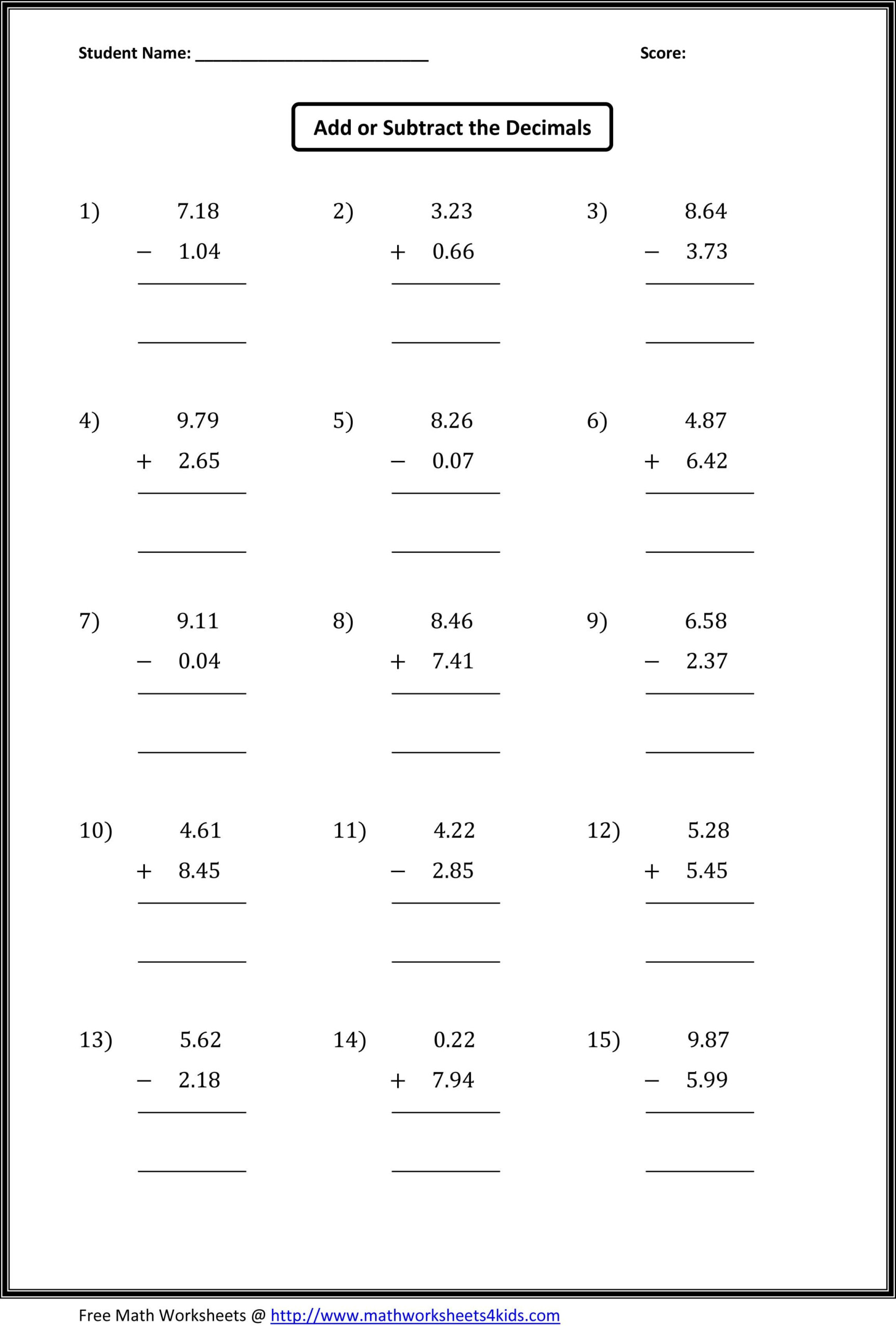 Decimal Worksheets Fresh Worksheets Added In Each Topic Of Decimals 