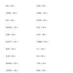 Dividing Decimals By 10 A