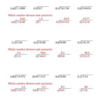 Dividing Decimals By Various Decimals With Various Sizes Of Quotients F