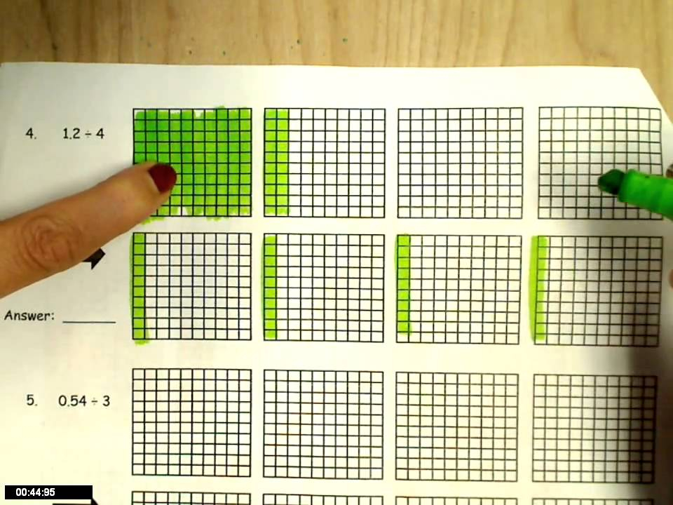 Dividing Decimals modeling YouTube