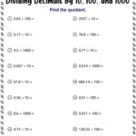 Dividing Decimals Worksheets Math Monks