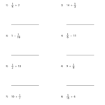 Dividing Unit Fractions With Whole Numbers Worksheets