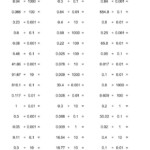 Dividing With Decimals Worksheets 6th Grade Decimals Worksheets