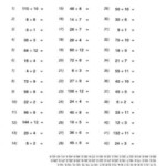 Division With Answer Key Free Printable Pdf Worksheet Mathematics