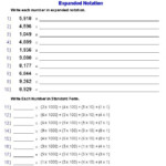 Expanded Notation Using Integers Place Value Worksheets Place Value