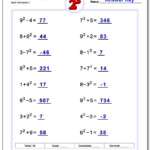 Exponents Worksheets