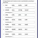 Fifth Grade Math Worksheets Free Printable K5 Learning Decimals Class