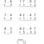 Fourth Grade Math Add Subtract Decimals