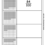 Fraction Model Hundredths 4 Worksheets Fractions Decimals