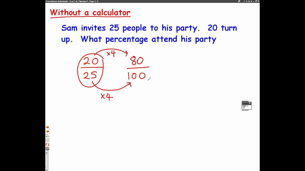 Fractions To Percentages Mathscast YouTube