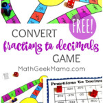 FREE Convert Fractions To Decimals Game Grades 4 6 Decimal Games