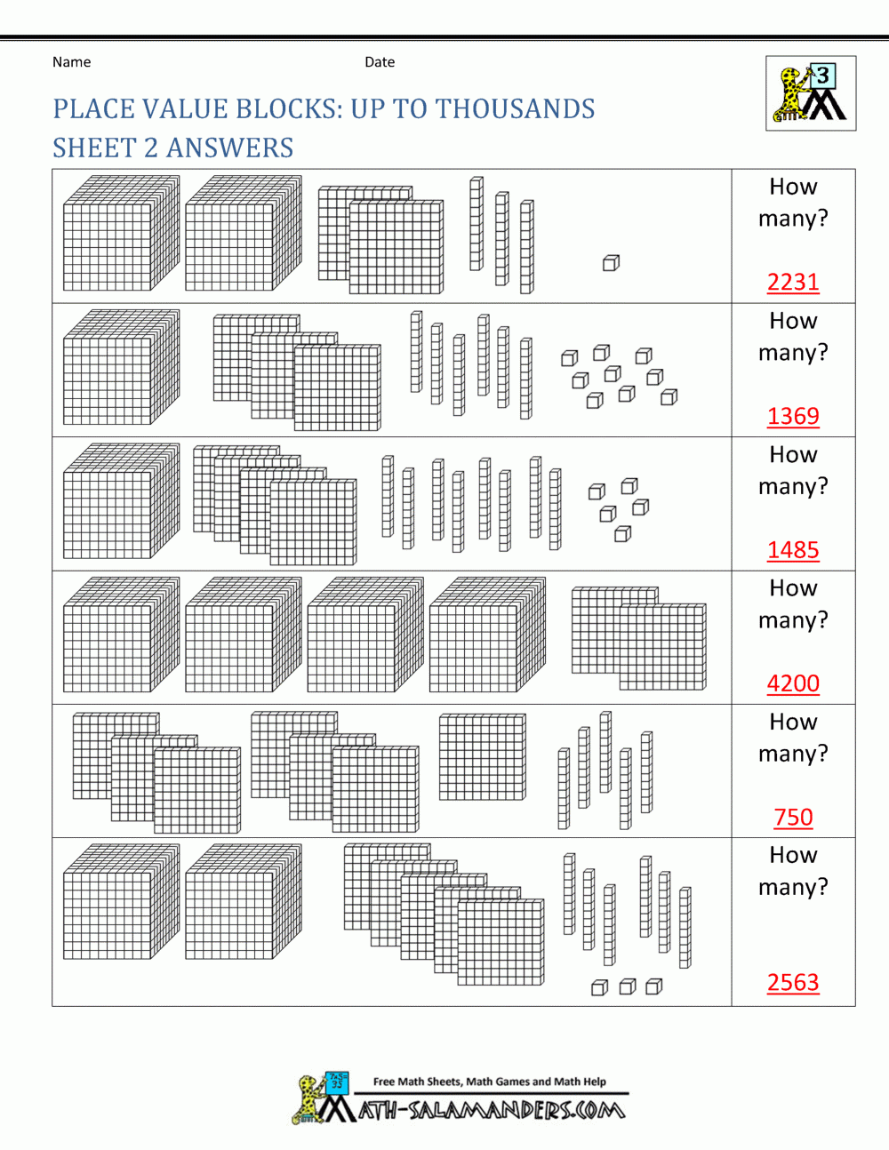 Free Math Place Value Worksheets 3rd Grade