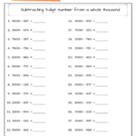 Grade 4 Math Subtraction IV