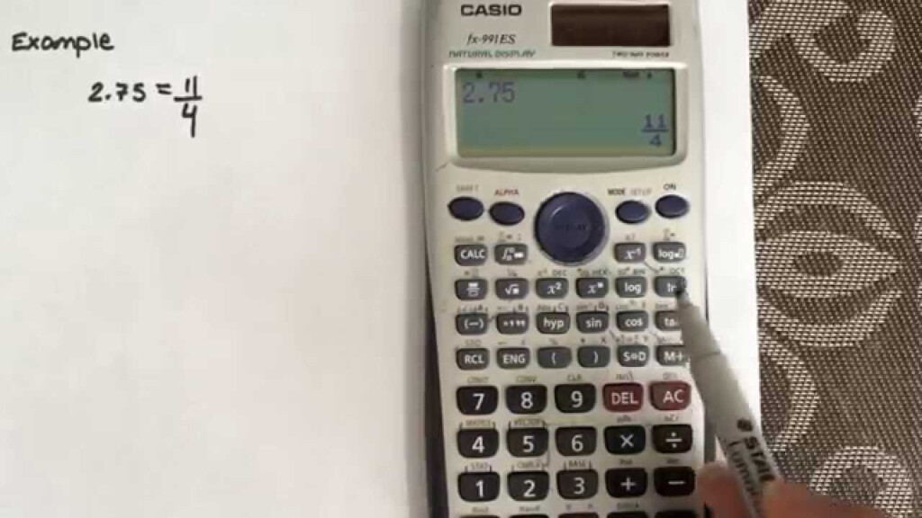 How To Convert From A Decimal To A Fraction Using The Calculator CASIO 